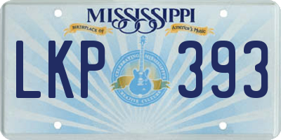 MS license plate LKP393