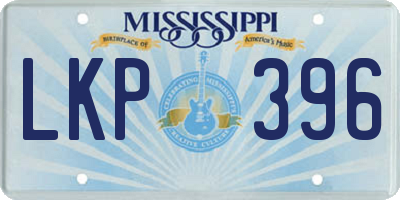MS license plate LKP396