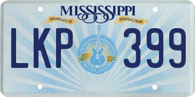 MS license plate LKP399