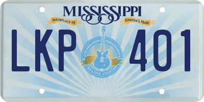 MS license plate LKP401
