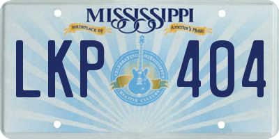 MS license plate LKP404