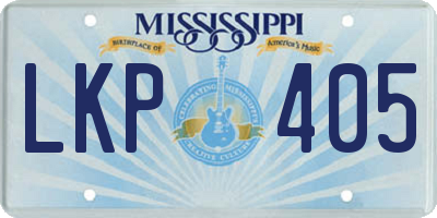 MS license plate LKP405
