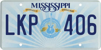 MS license plate LKP406