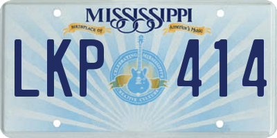 MS license plate LKP414