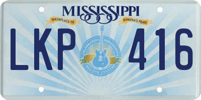 MS license plate LKP416