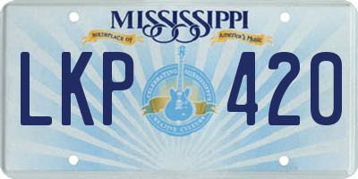 MS license plate LKP420