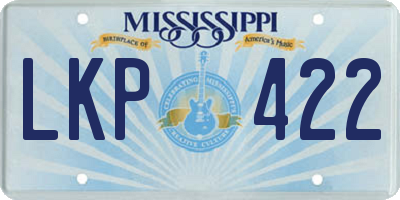 MS license plate LKP422