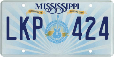 MS license plate LKP424