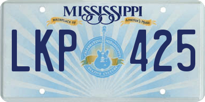 MS license plate LKP425