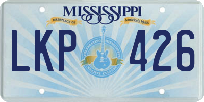 MS license plate LKP426
