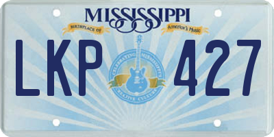 MS license plate LKP427