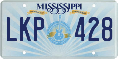 MS license plate LKP428