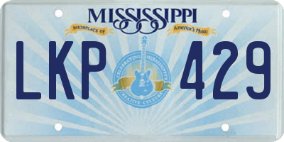 MS license plate LKP429