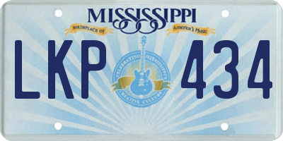 MS license plate LKP434