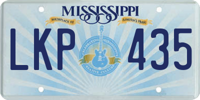 MS license plate LKP435