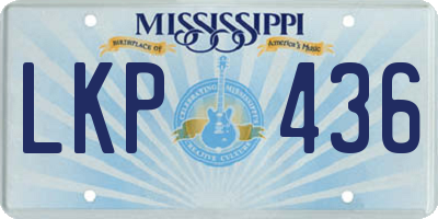 MS license plate LKP436