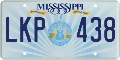MS license plate LKP438