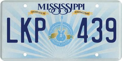 MS license plate LKP439
