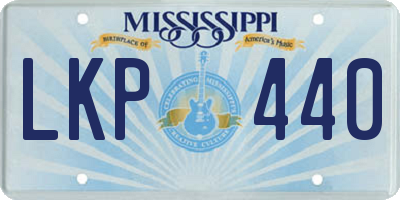 MS license plate LKP440