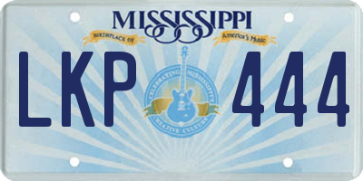 MS license plate LKP444