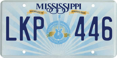 MS license plate LKP446