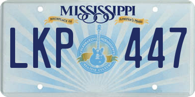 MS license plate LKP447
