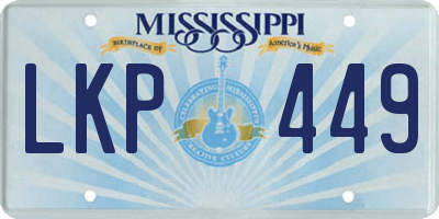 MS license plate LKP449