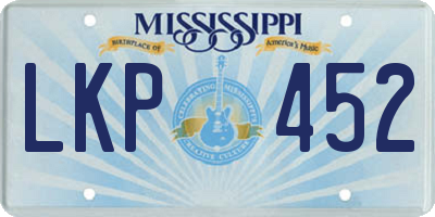 MS license plate LKP452