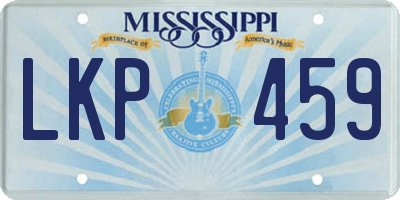 MS license plate LKP459