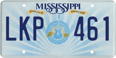 MS license plate LKP461