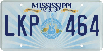MS license plate LKP464