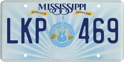 MS license plate LKP469