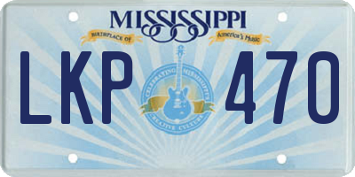 MS license plate LKP470