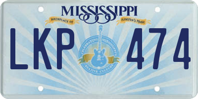 MS license plate LKP474