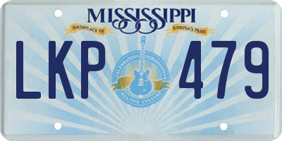 MS license plate LKP479