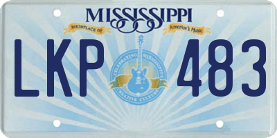 MS license plate LKP483
