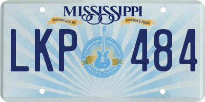 MS license plate LKP484