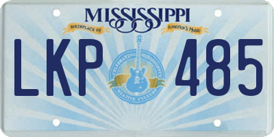 MS license plate LKP485
