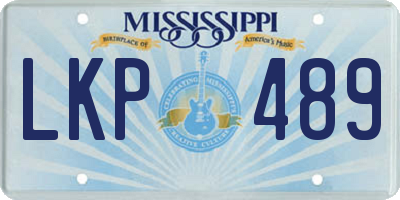 MS license plate LKP489