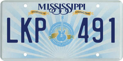 MS license plate LKP491