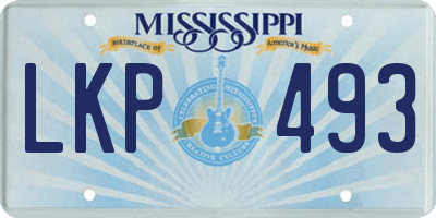 MS license plate LKP493