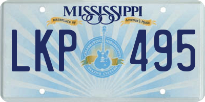 MS license plate LKP495