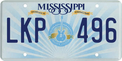 MS license plate LKP496