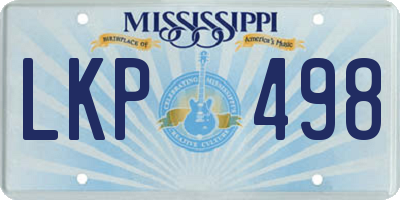 MS license plate LKP498