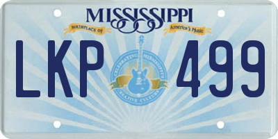 MS license plate LKP499