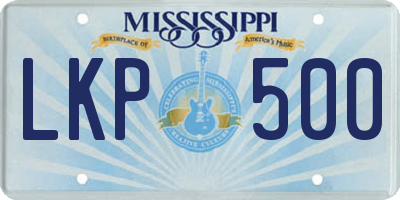 MS license plate LKP500