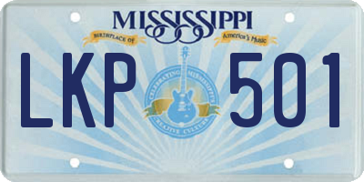 MS license plate LKP501