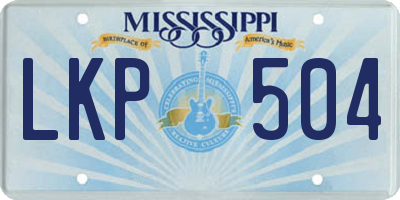 MS license plate LKP504
