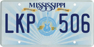 MS license plate LKP506