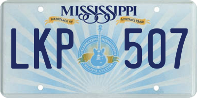 MS license plate LKP507